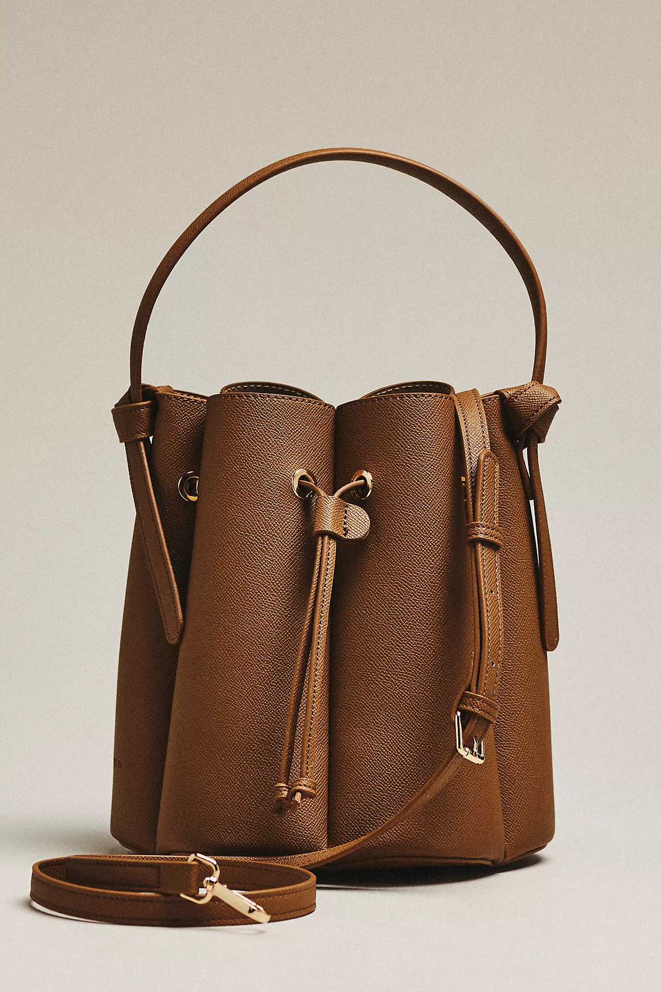 Melie Bianco Cinched Vegan Leather Bucket Bag | Anthropologie (US)