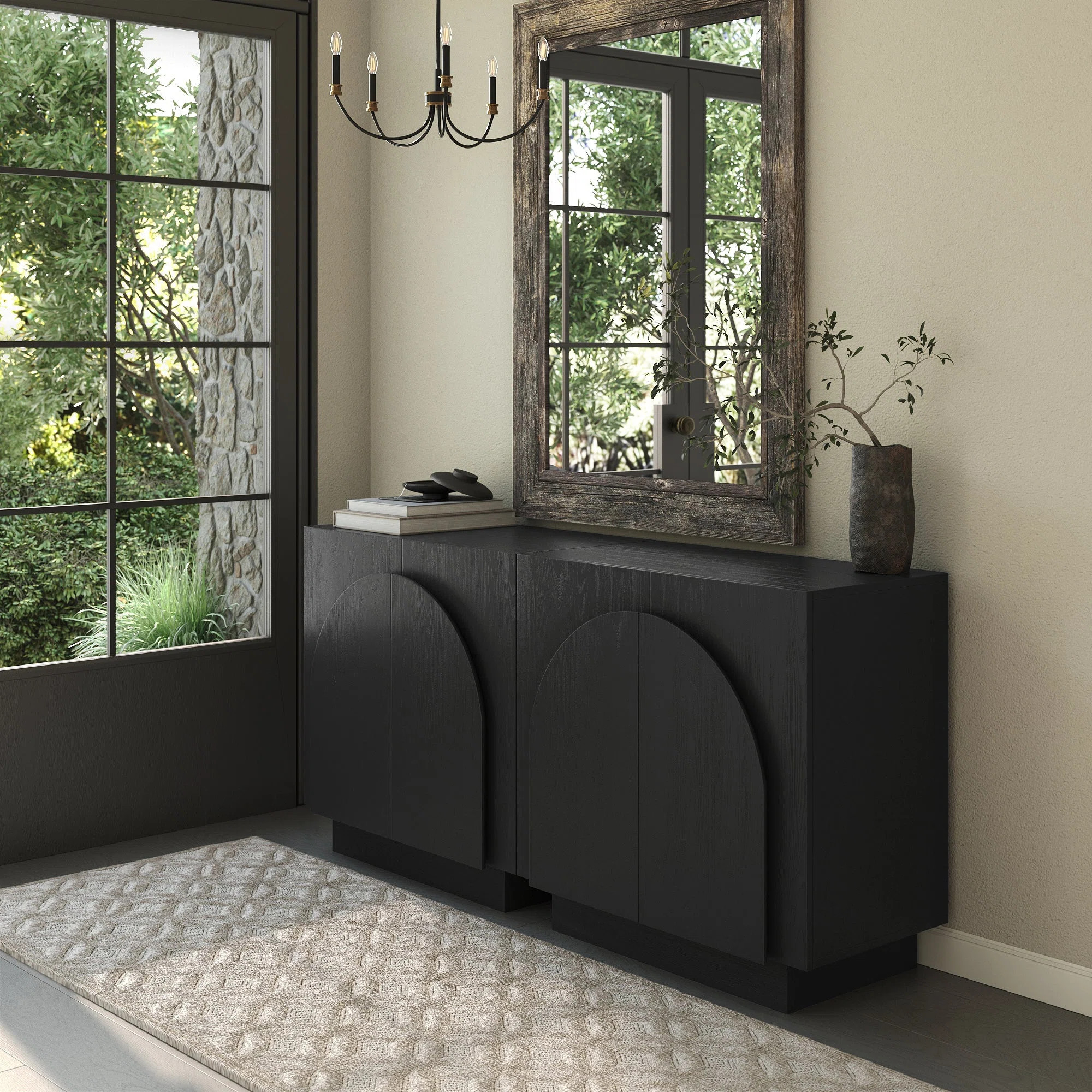 Eastampton Solid Wood TV Stand 2 - Door Accent Cabinet (2-Piece Set) | Wayfair North America