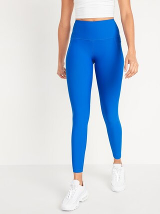 High-Waisted PowerSoft 7/8-Length Side-Pocket Leggings for Women | Old Navy (US)