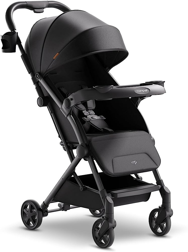 Mompush Lithe V2 Lightweight Stroller + Snack Tray, Ultra-Compact Fold & Airplane Ready Travel St... | Amazon (US)