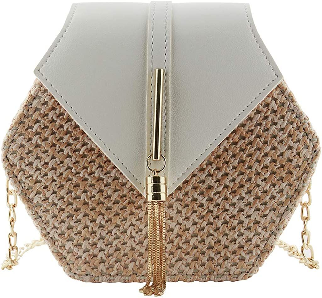 Bausweety Women's Crossbody Bag Cute Straw Shoulder Bag | Amazon (US)