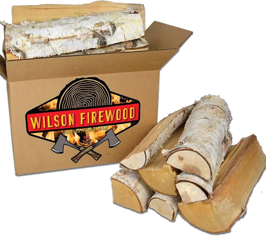 Wilson Birch Split Firewood - Seasoned Natural Kiln Dried Fireplace, Fire Pit, Bonfire Logs (Regu... | Amazon (US)