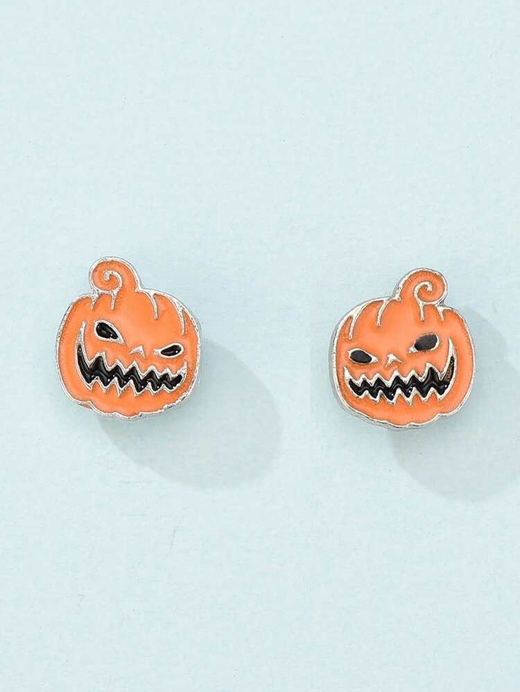 Halloween Pumpkin Earrings | SHEIN