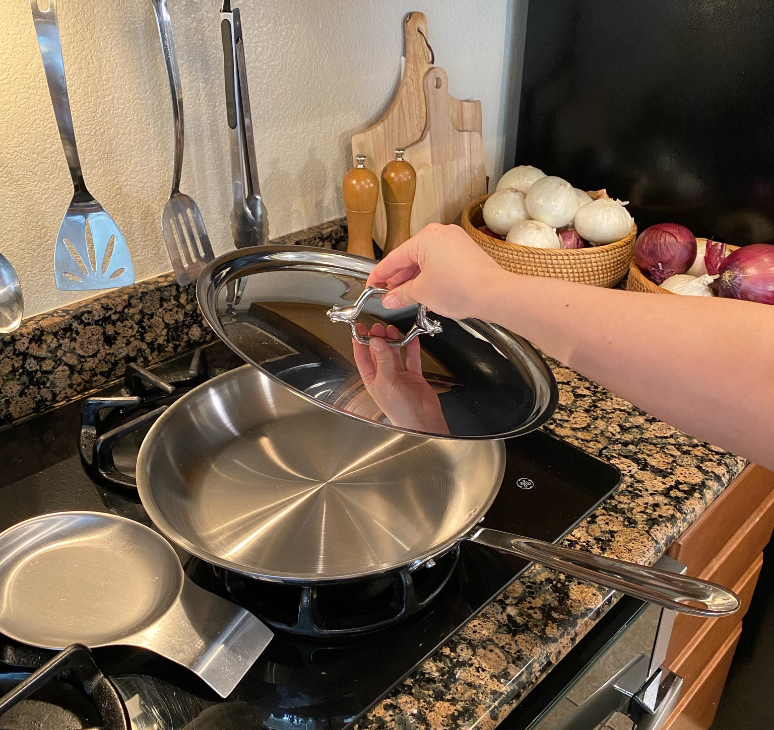 A cooking essential the All Clad 12 inch Frying pan  

#LTKGiftGuide #LTKhome #LTKFind