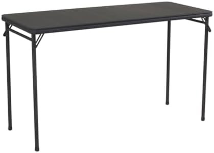 COSCO 20" x 48" Vinyl Top Folding Table, Black | Amazon (US)
