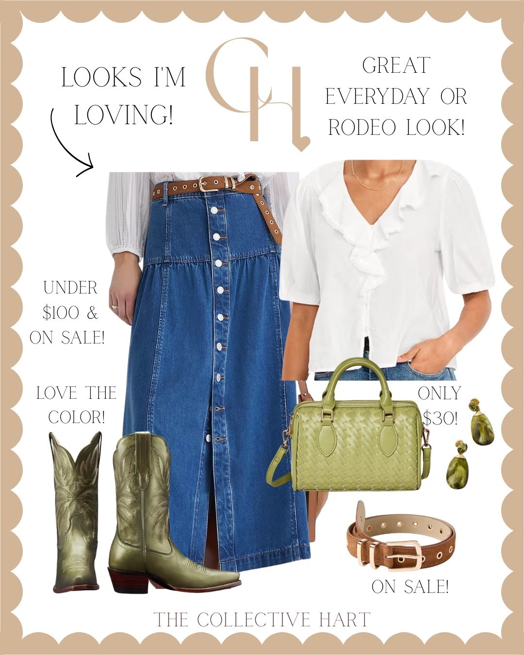 I think this may be my favorite look! Love it all- great rodeo look but also love for everyday! So many items on sale! XOXO