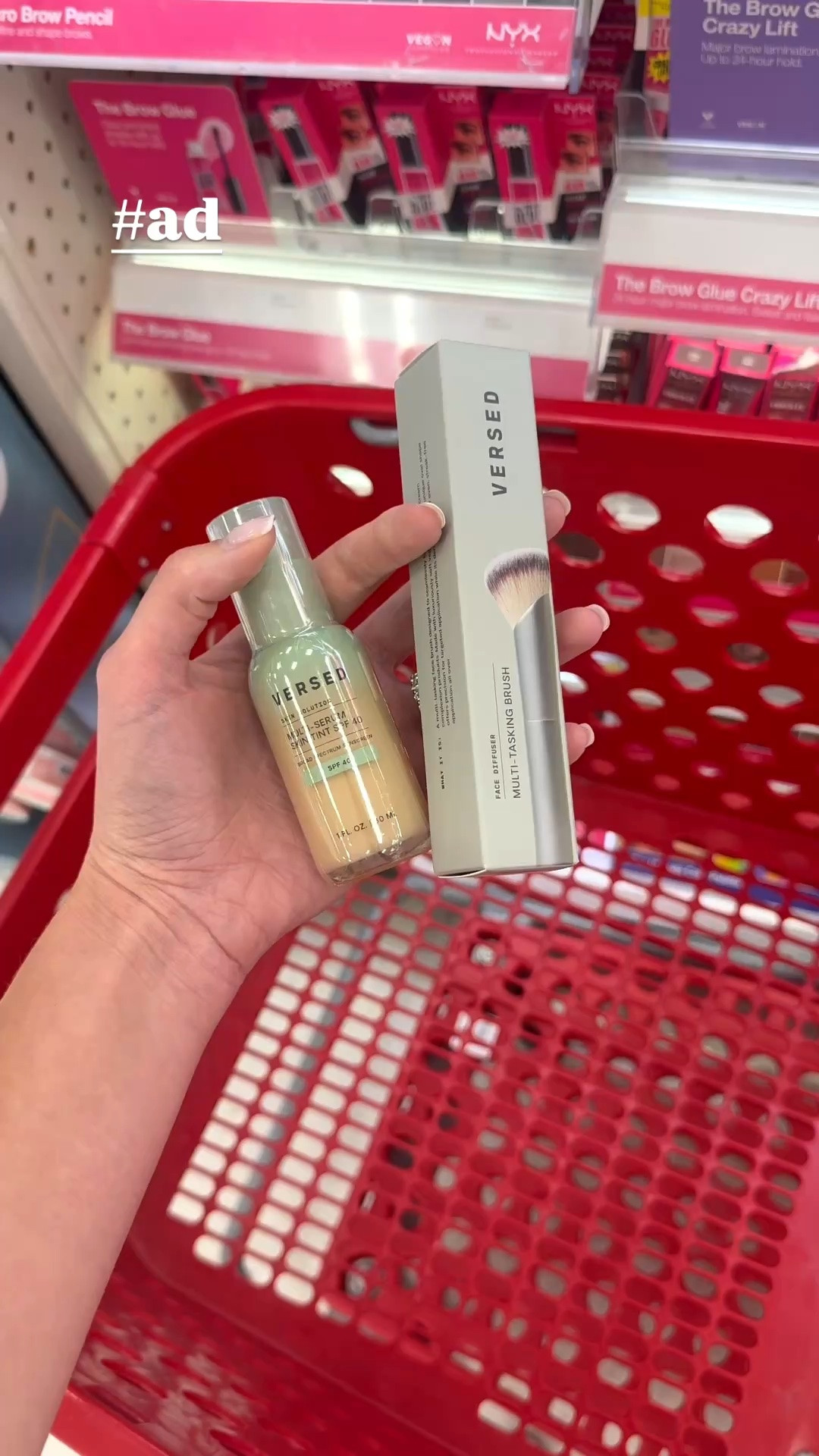 #ad This Mutli-Serum Skin Tint and  Face Diffuser Multi-Tasking Brush- and it’s safe to say I’m obsessed! This skin tint has SPF 40 - has great coverage- has skincare in it - is a mineral sunscreen and is acne / sensitive skin friendly and under $20. #target #TargetPartner @target @versed @shop.ltk  #liketkit