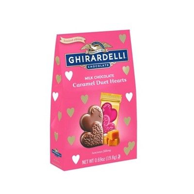 Ghirardelli Valentine&#39;s Milk &#38; Caramel Duet Hearts XS Bag - 0.69oz | Target