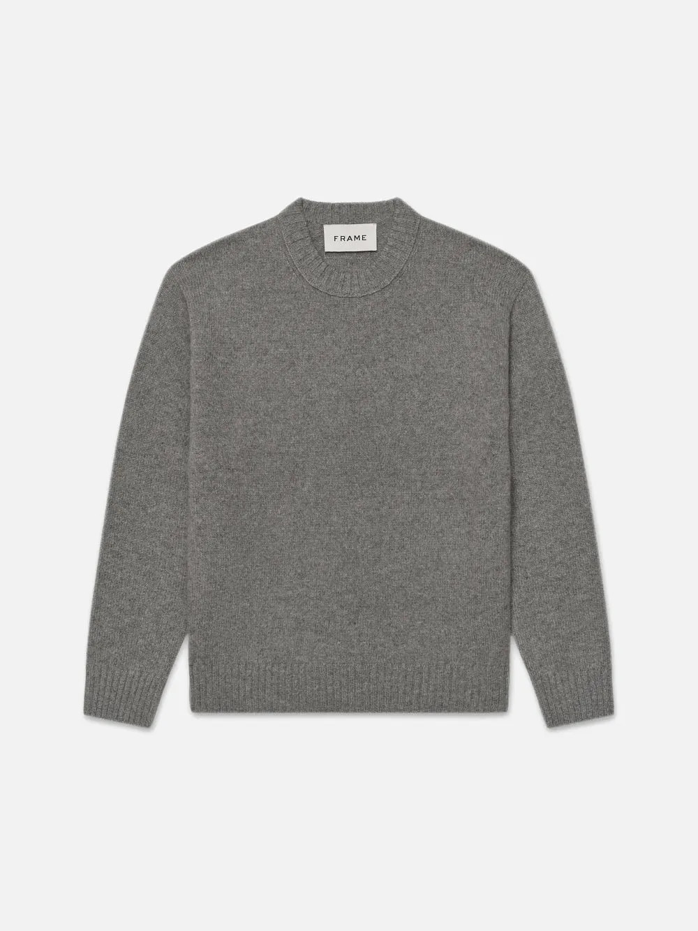 The Cashmere Crewneck Sweater  in  Gris | Frame Denim