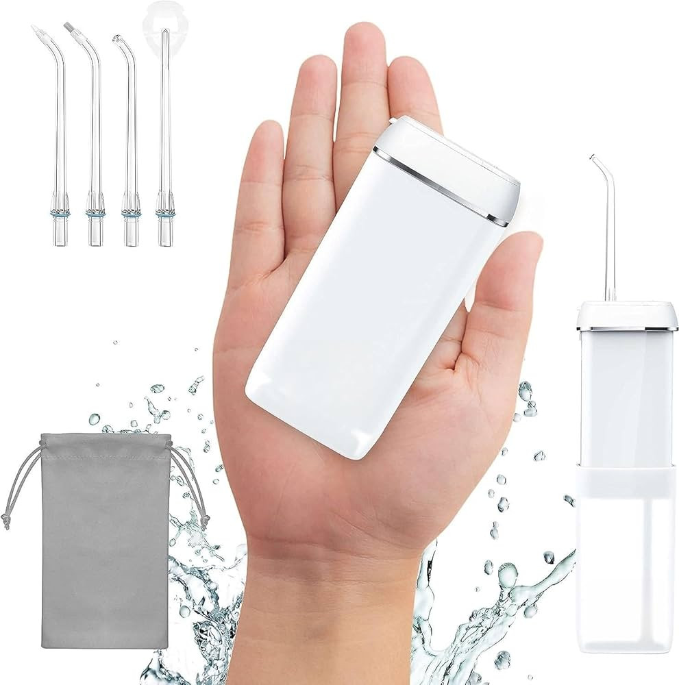 Water Flosser [Mini Cordless Portable] Oral Irrigator Water Teeth Cleaner pick, Telescopic Water ... | Amazon (US)