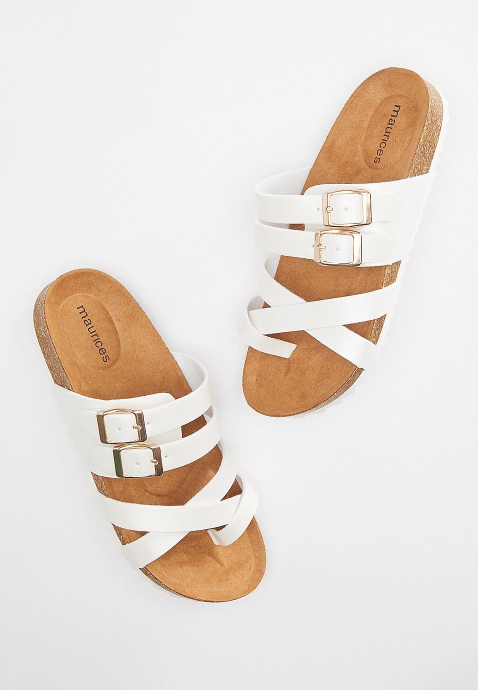 Hannah White Footbed Sandal | Maurices