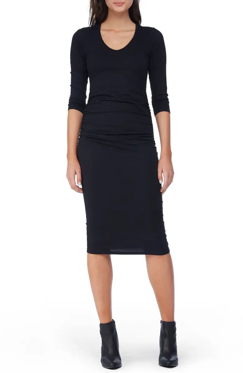 Michael Stars Ruched Midi Dress | Nordstrom | Nordstrom