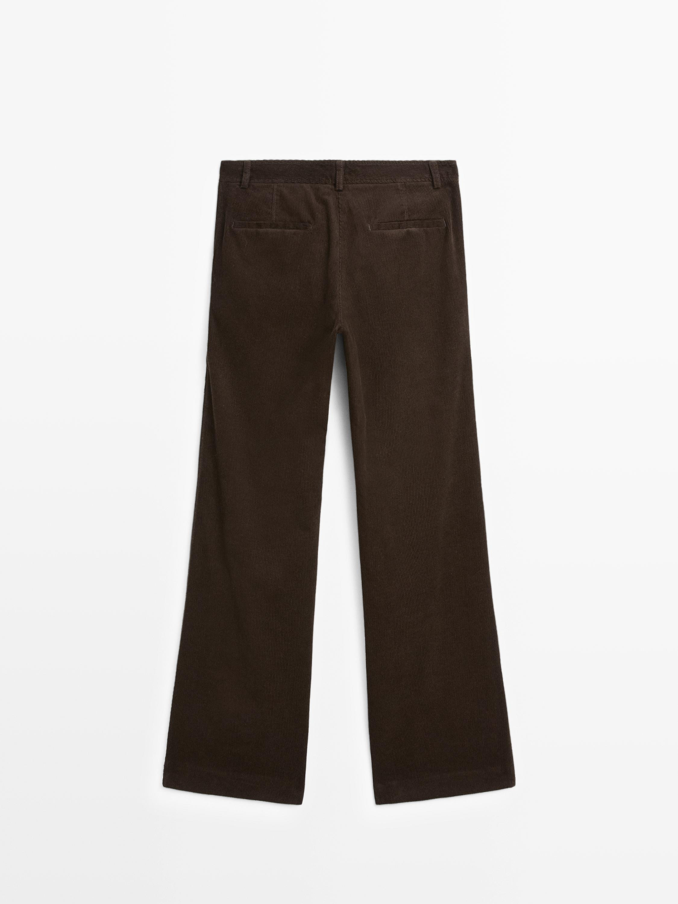 Flared corduroy trousers | Massimo Dutti UK