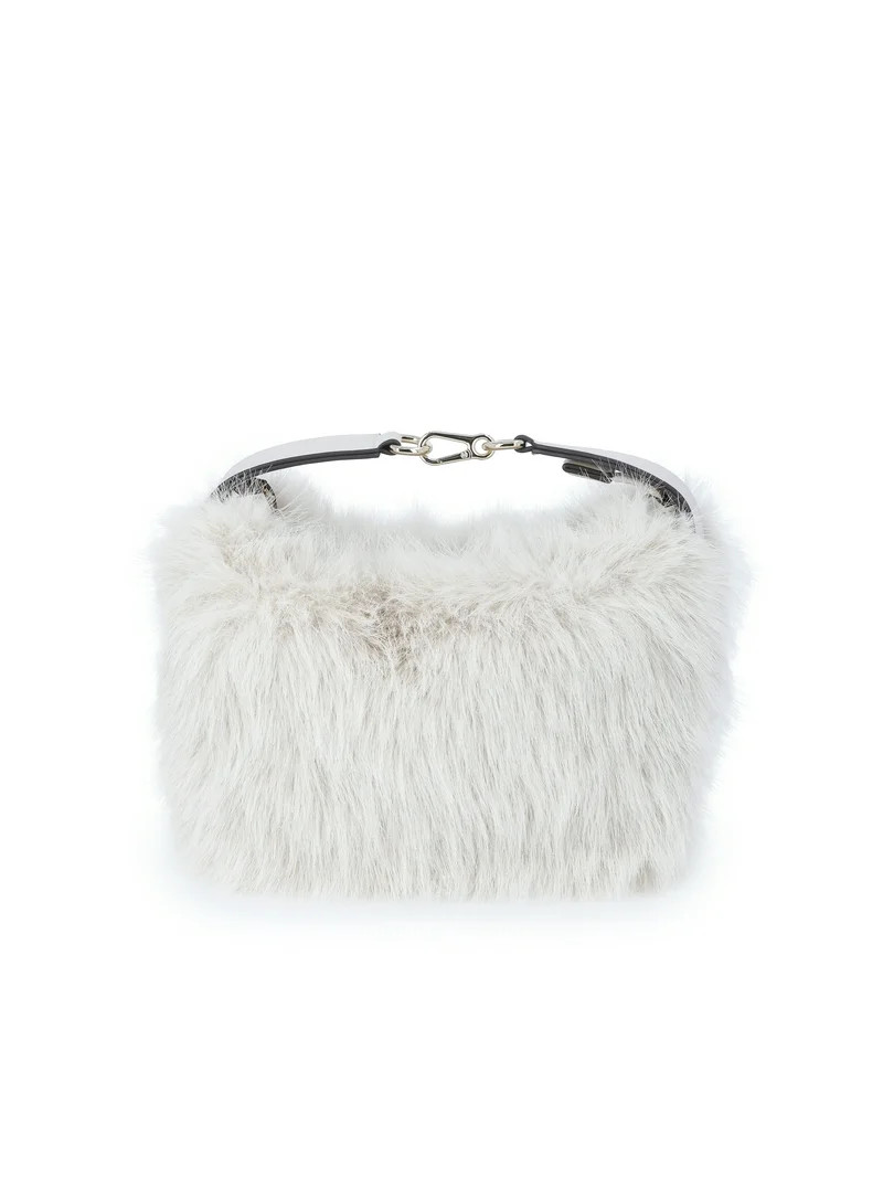 Scoop Women's Faux Fur Top Handle Mini Bag, Crystal | Walmart (US)