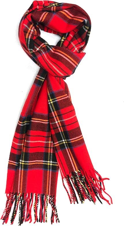 CALVIN & OLIVIA Cashmere Feel Scarf Soft Winter Soft Tartan Plaid Fashion Nova Scottish Check Mul... | Amazon (US)
