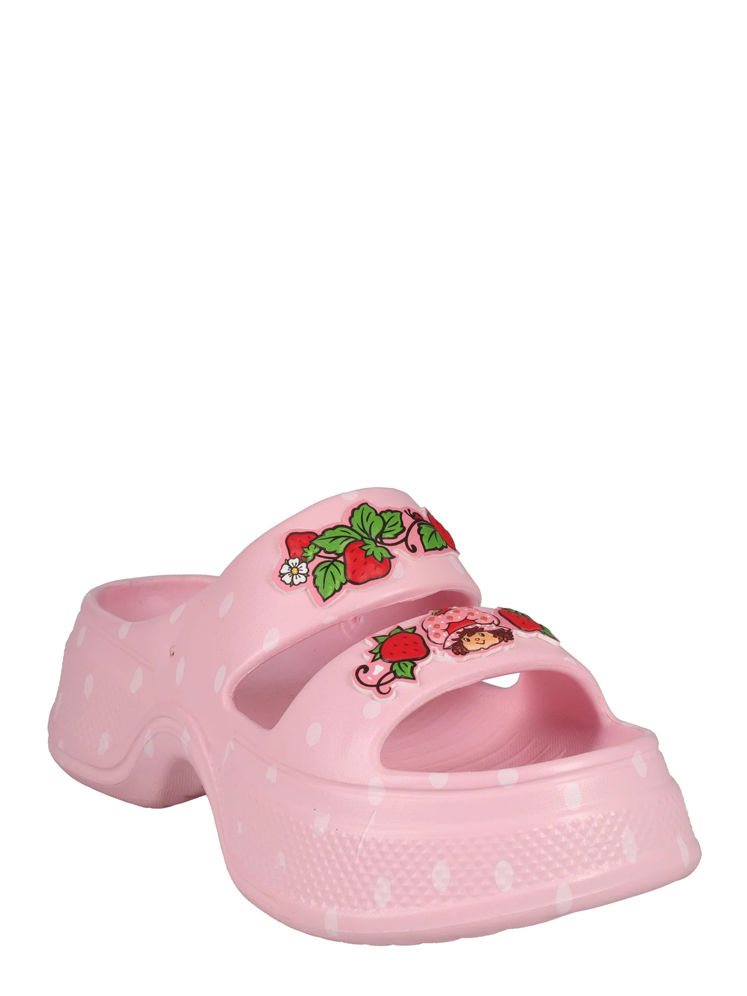 Strawberry Shortcake Womens Double Strap Platform Sandals - Walmart.com | Walmart (US)