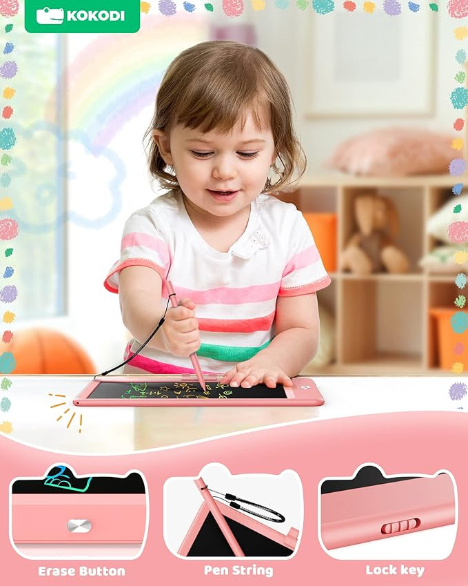 KOKODI LCD Writing Tablet, Valentines Day Gifts for Kids,10 Inch Colorful Toddler Doodle Board Dr... | Amazon (US)