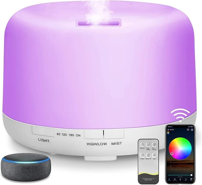 GMK Essential Oil Diffuser WiFi Smart Humidifier Compatible with Alexa, 500ml Ultrasonic Aromathe... | Amazon (CA)