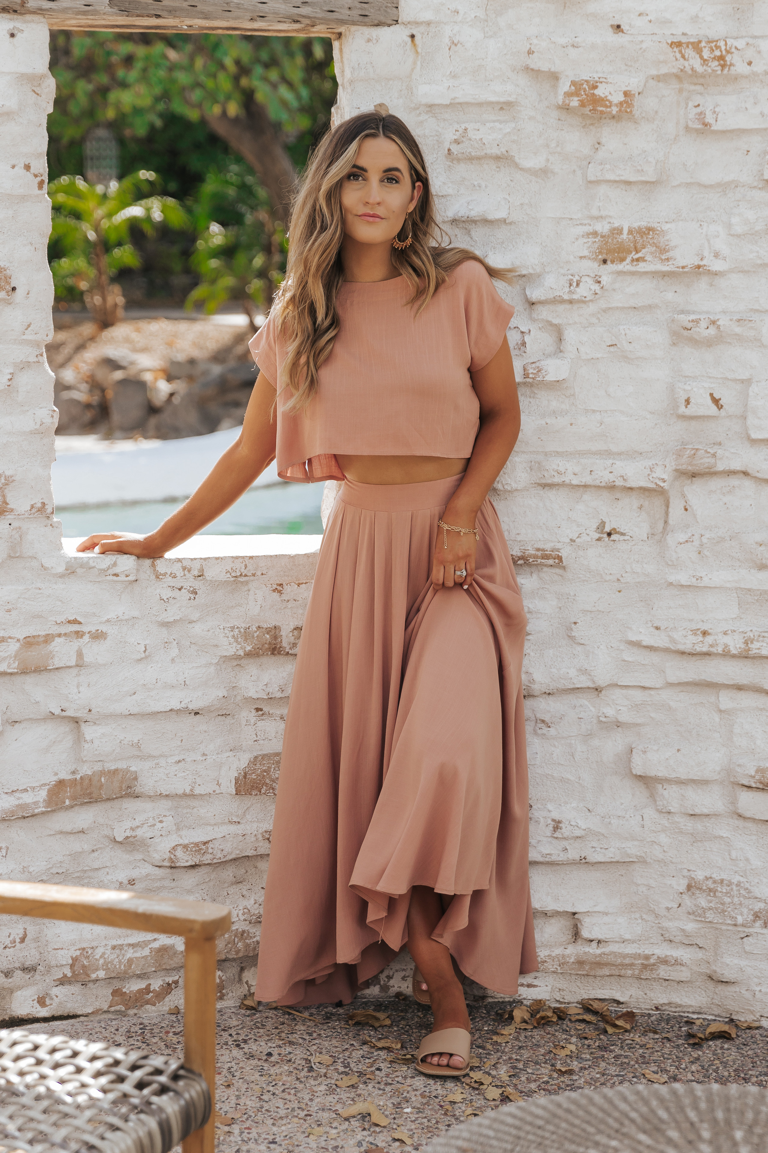 Sienna Front Pleated Midi Skirt | Magnolia Boutique