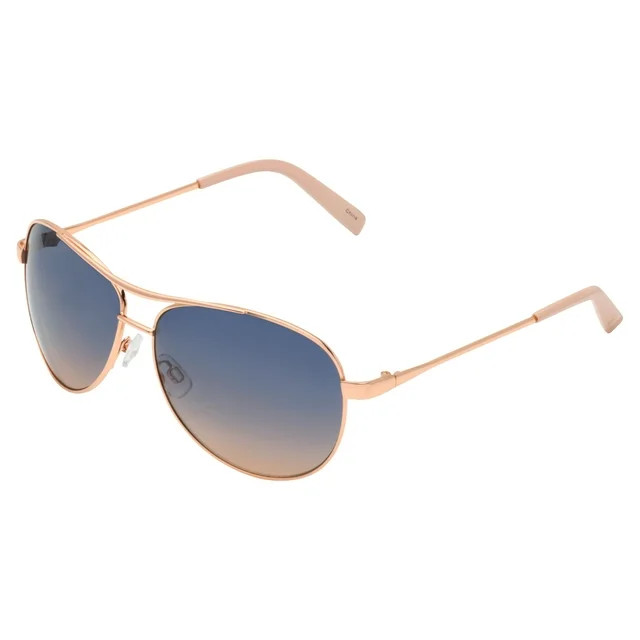 Jessica Simpson Women's J106 Iconic Metal UVA and UVB Protective Pilot Aviator Fashion Sunglasses... | Walmart (US)