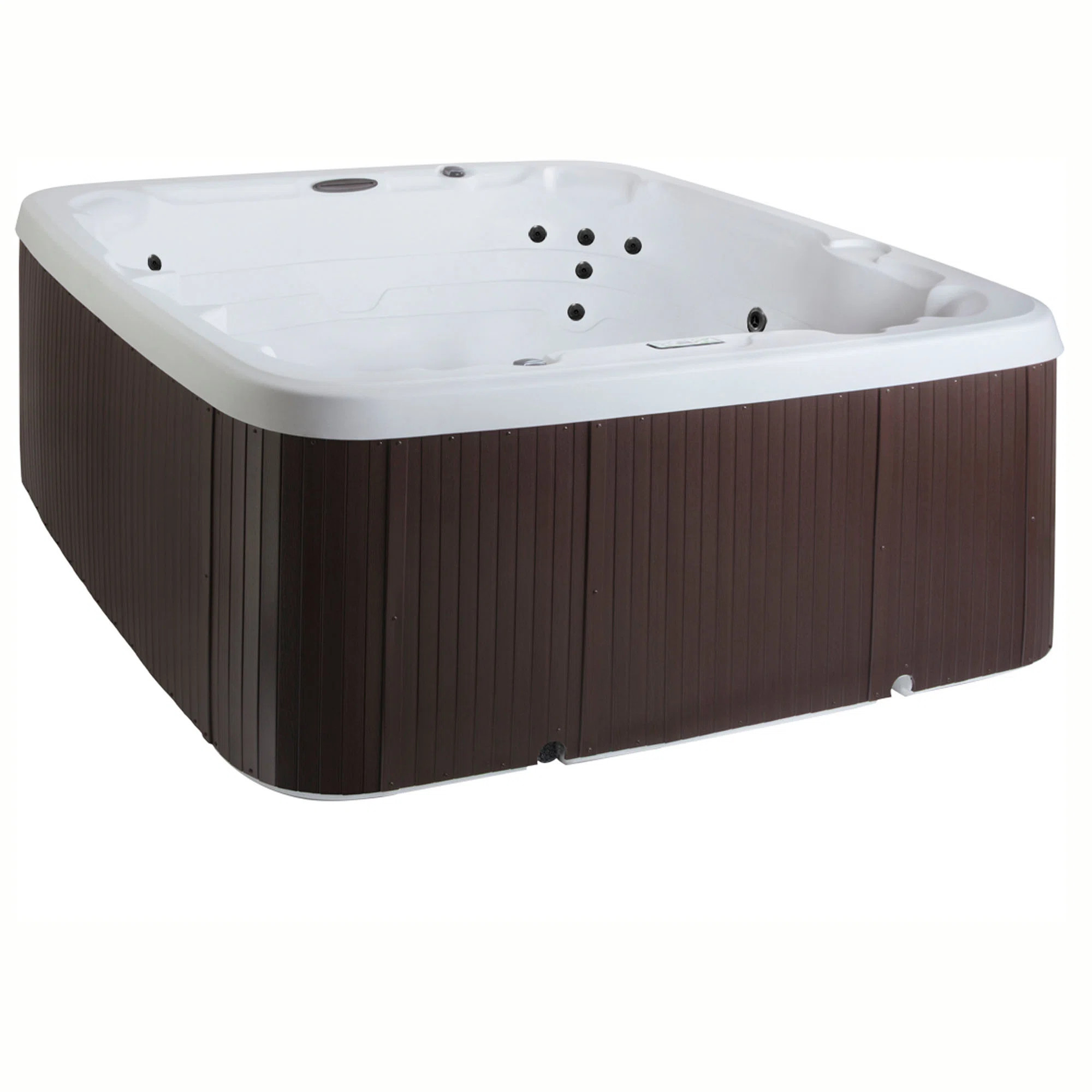 Lifesmart Spas 110 Volt 7-Person 22-Jet Square Plug and Play Hot Tub with Ozonator | Wayfair North America