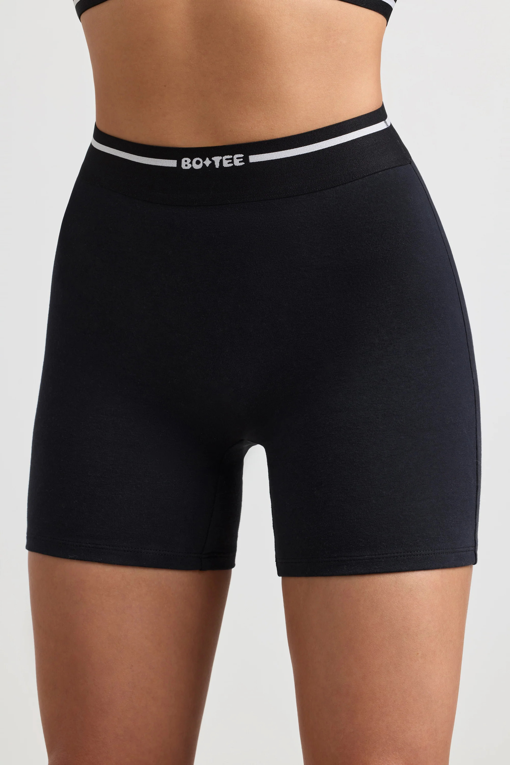 High-Waist Mini Shorts in Black | Oh Polly