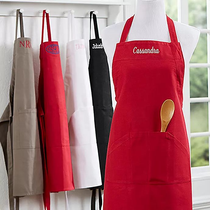 Embroidered Name Kitchen Apron | Bed Bath & Beyond