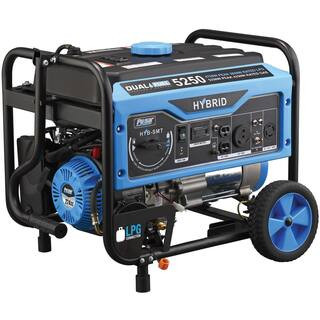 Pulsar 5,250/4,250-Watt Dual Fuel Gasoline/Propane Powered Recoil Start Portable Generator 224 cc... | The Home Depot