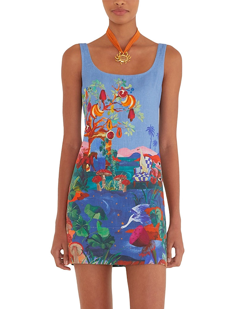 Farm Rio Dream Landscape Linen Dress | Bloomingdale's (US)