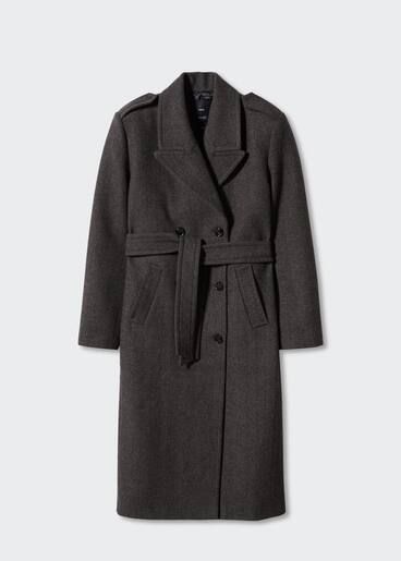 Buttoned wool coat | MANGO (UK)