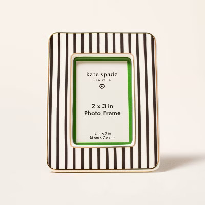 2"x3" Stripe Mini Picture Frame Black/Cream - kate spade new york x Target | Target