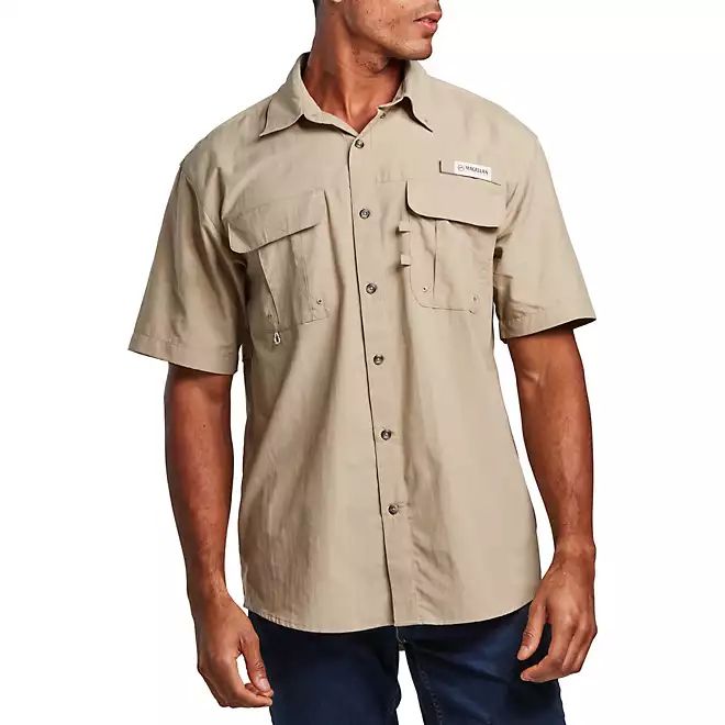 Magellan Outdoors Men's Laguna Madre Solid Short Sleeve Fishing Shirt | Academy | Academy Sports + Outdoors
