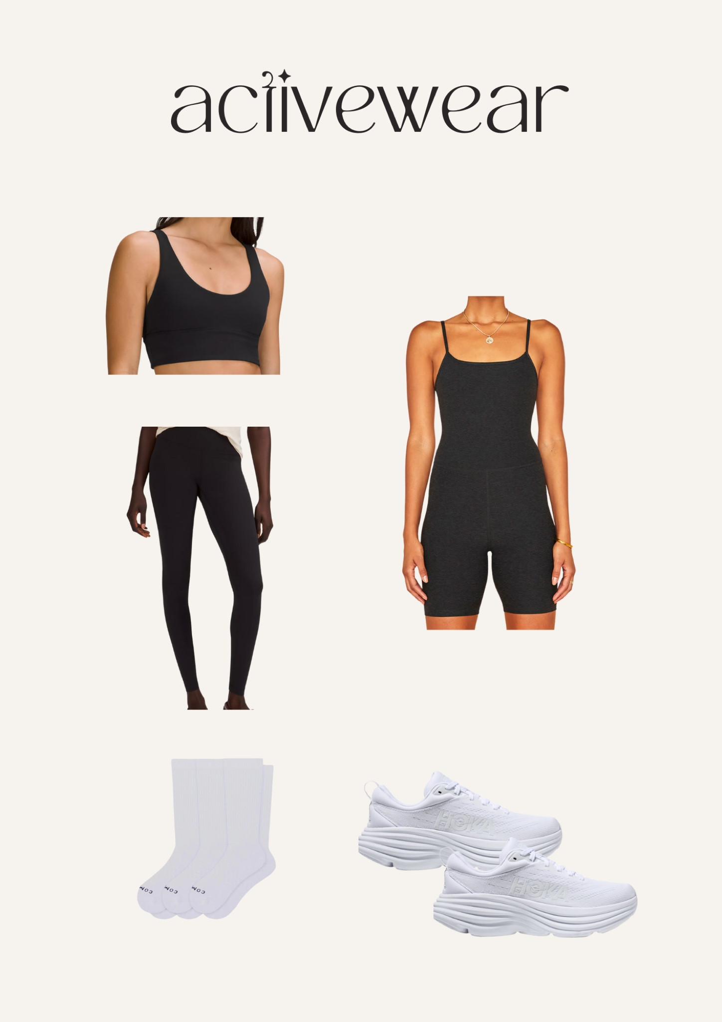 Simple chic activewear 