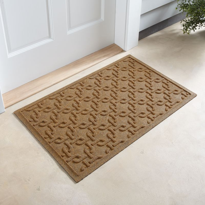 Thirsty Links Flax Doormat | Crate and Barrel | Crate & Barrel