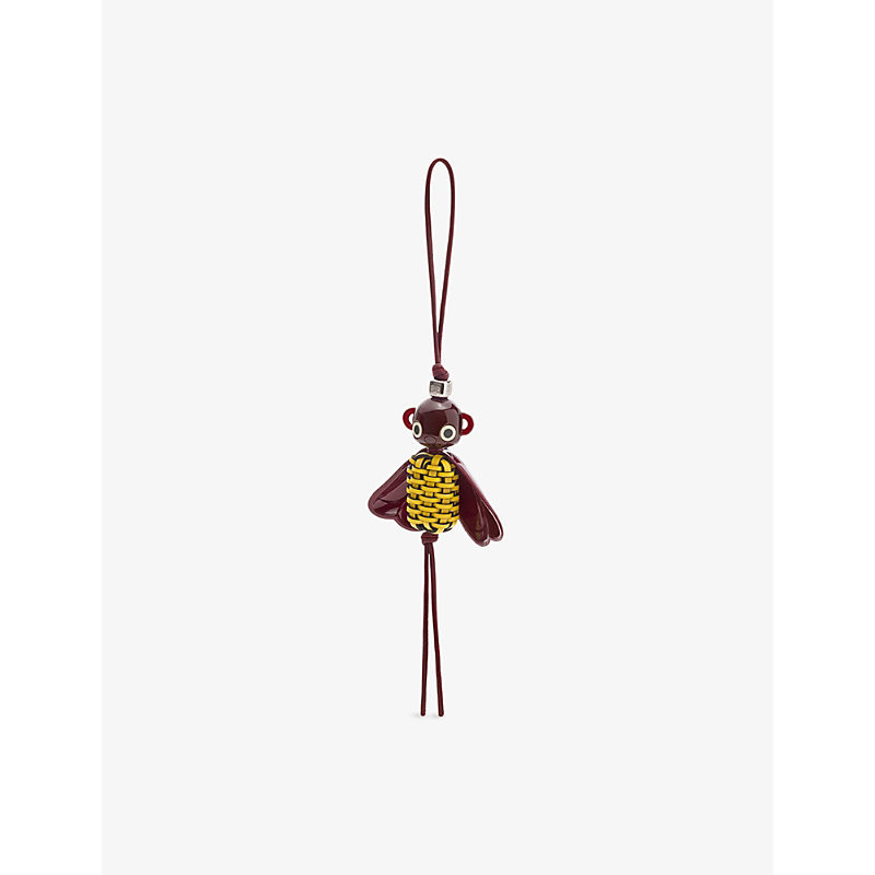 Loewe Womens Yellow Blombée Leather and Acetate Bag Charm | Selfridges