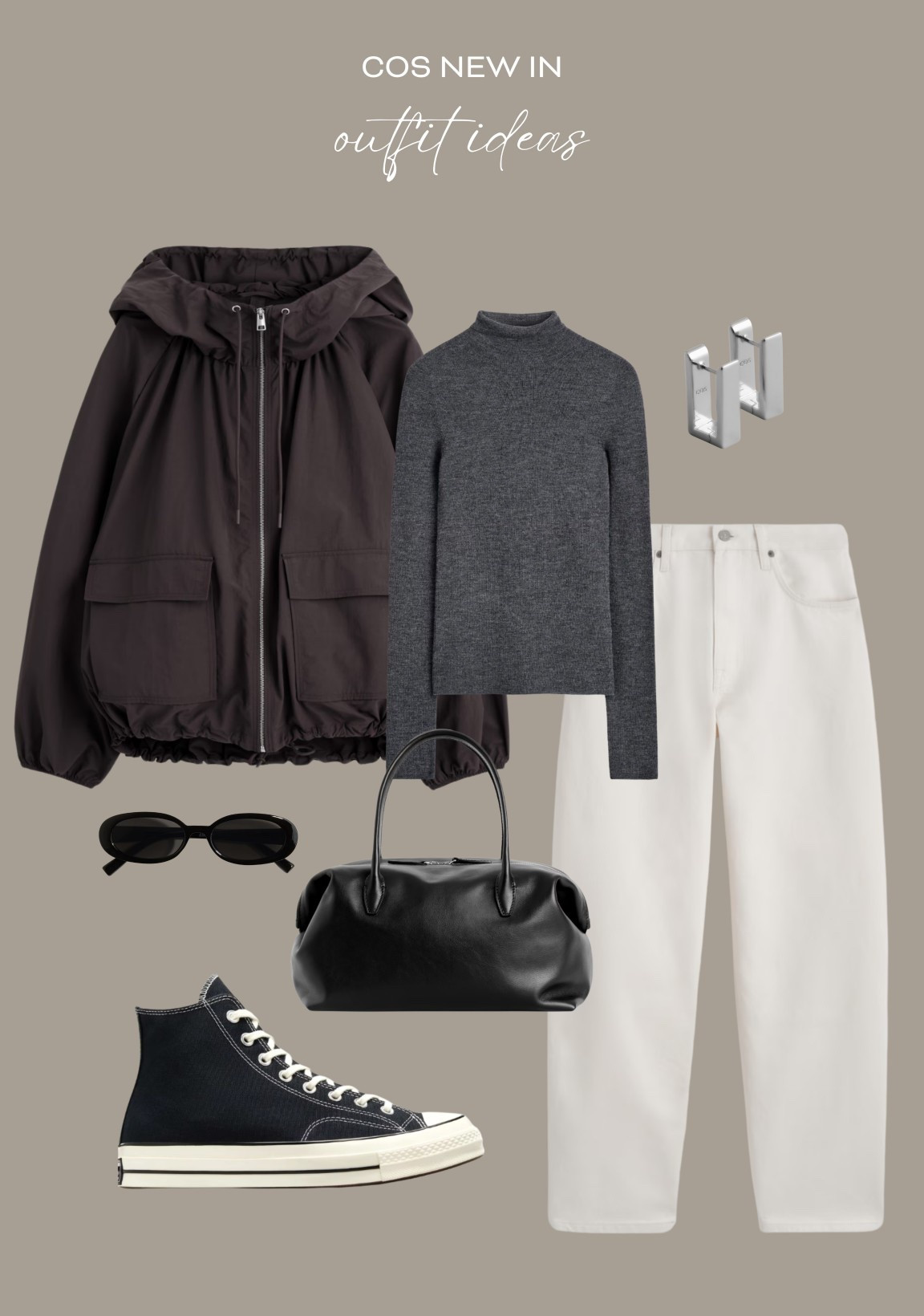 COS new in outfit ideas 💡 

Spring fashion / transitional season / white jeans / rainy day jacket 

#LTKuk #LTKspring