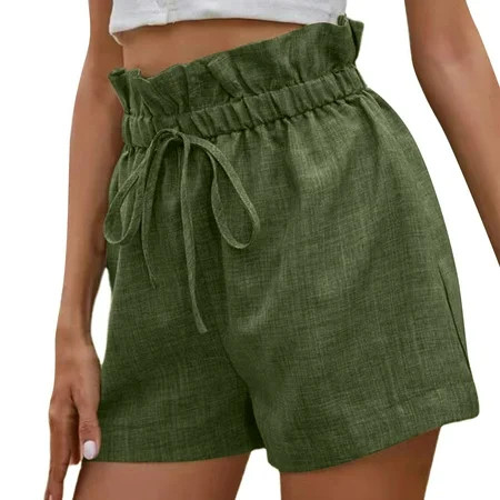 Larisalt Jean Shorts Womens Sexy Women s Sexy Summer Mid Waist Ripped Jean Shorts Frayed Hem Denim S | Walmart (US)