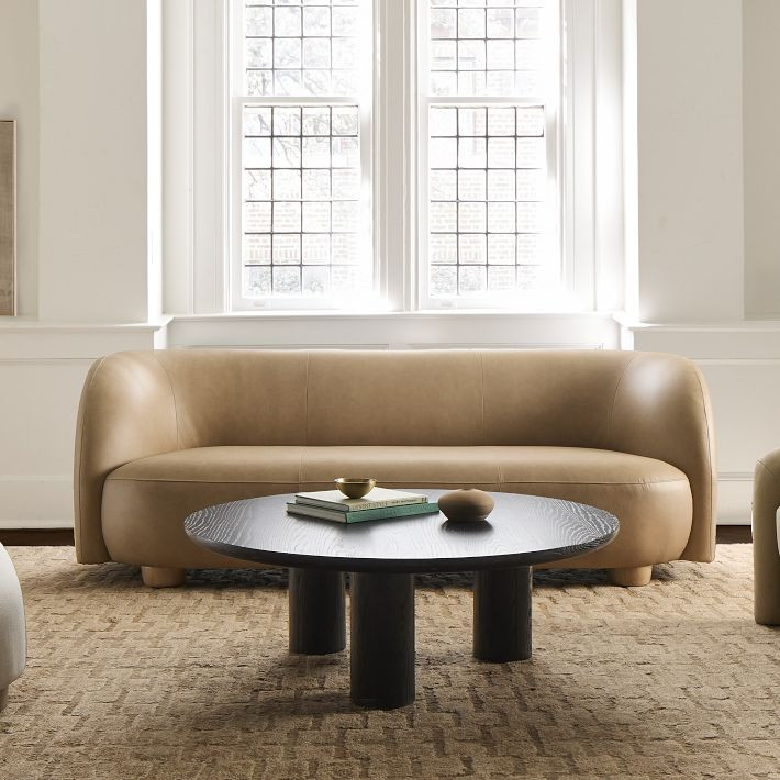 Laurent Leather Sofa (76"–96") | West Elm (US)