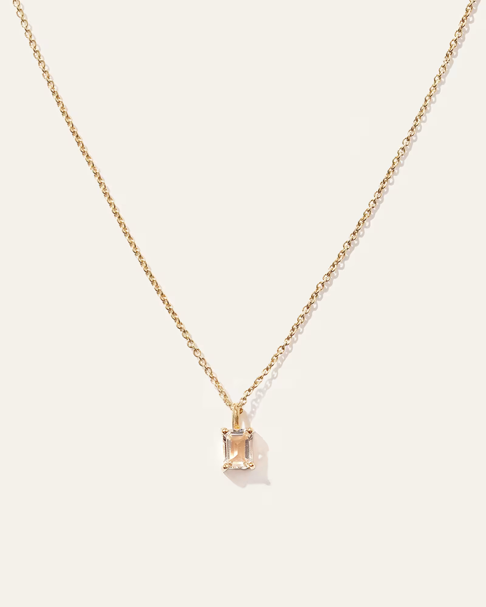 Emerald Cut Topaz Sol Pendant Necklace | Quince