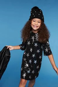 Girls Star Sequin T-Shirt Dress (Kids) | Forever 21 (US)