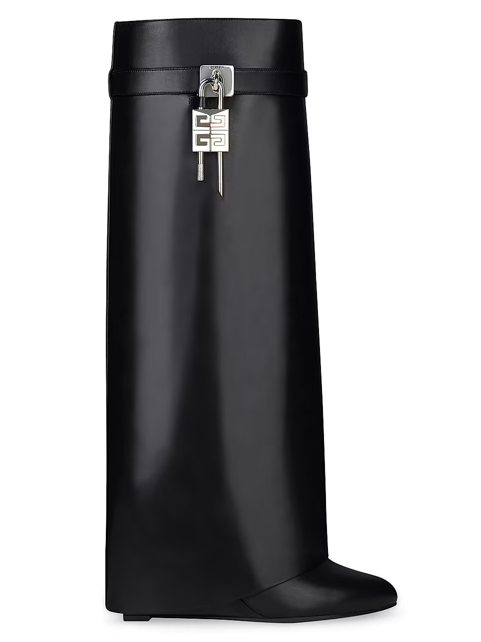 Shark Lock boots in leather | Saks Fifth Avenue