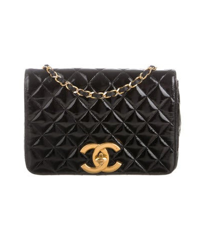 Chanel Vintage Patent Flap Bag Black Chanel Vintage Patent Flap Bag | The RealReal