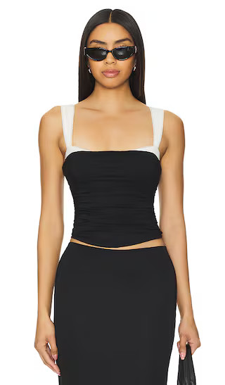 Free People 2 Tone Tank in Black. - size XL (also in L) | Revolve Clothing (Global)