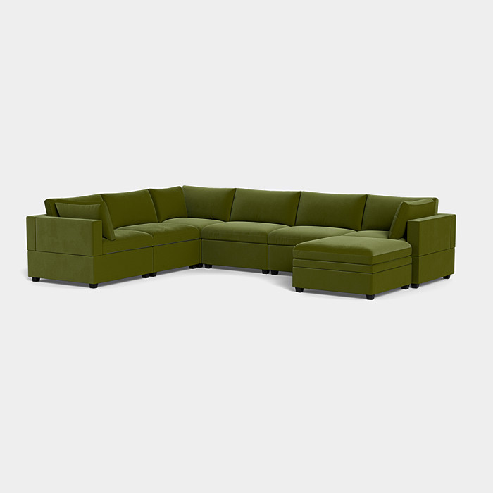 Kova Box Cushion Grand Corner + Ottoman | Albany Park
