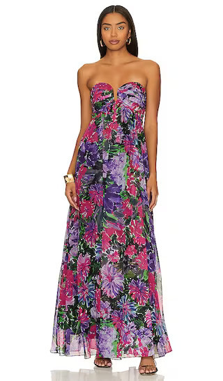 River Garden Floral Dress in Purple Multi Floral Maxi Dress Floral Wedding Guest Dress Floral | Revolve Clothing (Global)