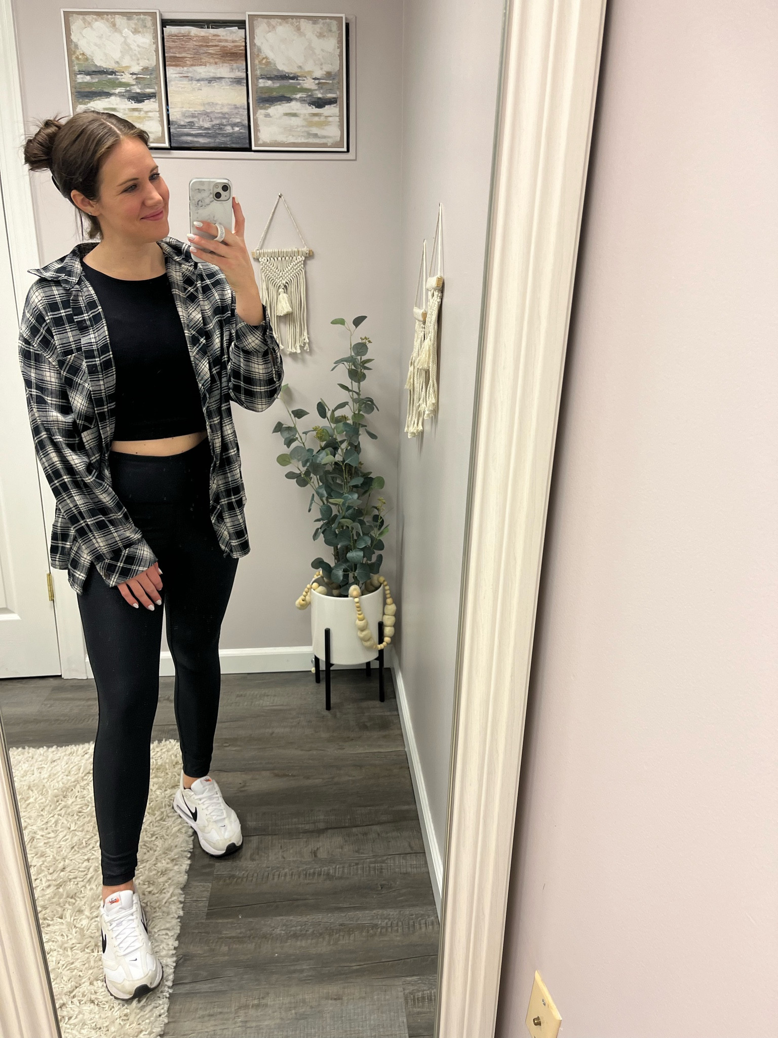 Faux leather leggings, casual style 

#LTKFind #LTKfit #LTKunder50