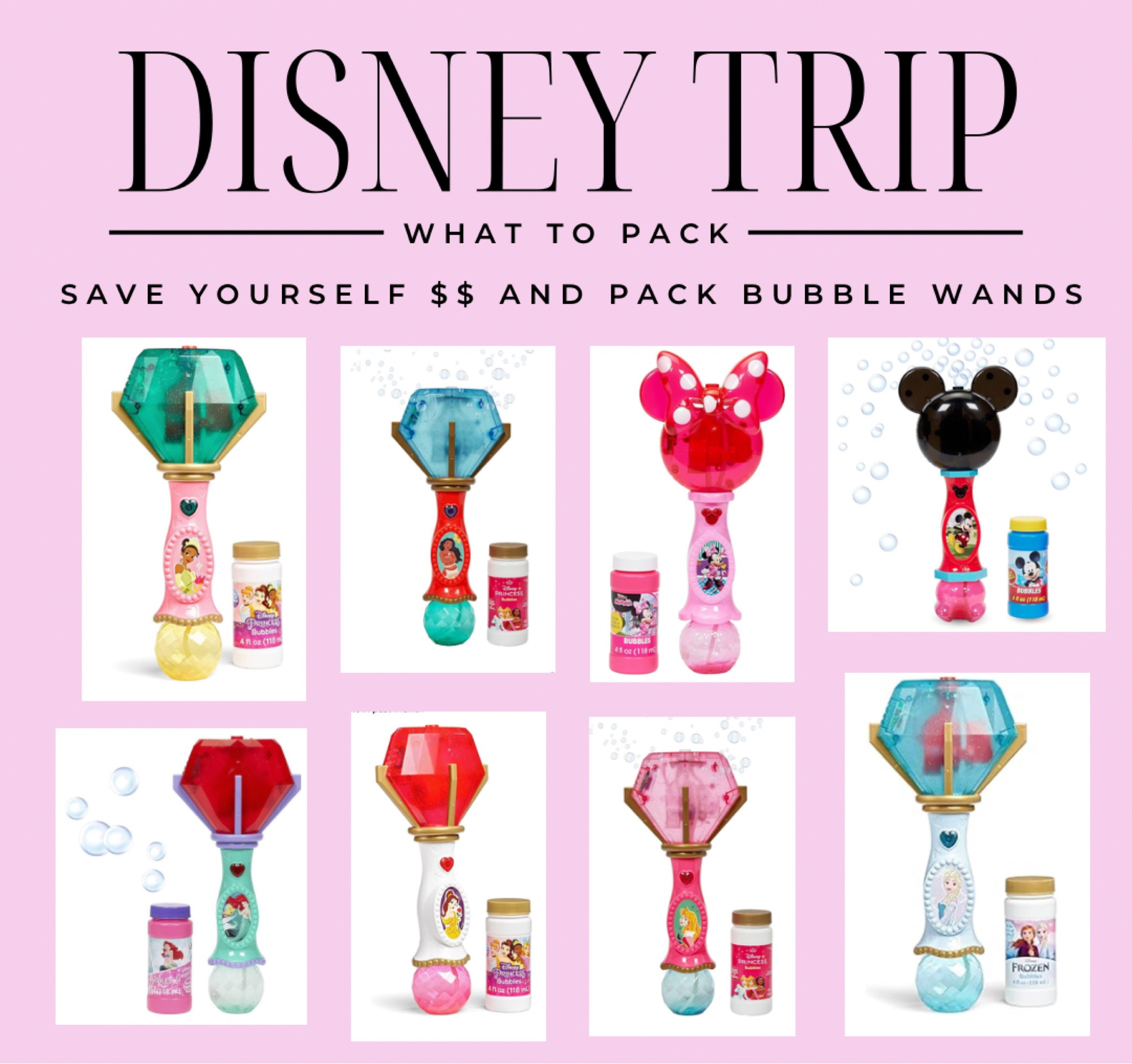 What to pack for your Disney trip! #disney #disneyland #disneyworld #whattopackfordisney #disneytrip #triptodisney #disneymom #bubblewand #toysforkids

#LTKTravel #LTKFamily #LTKMostLoved