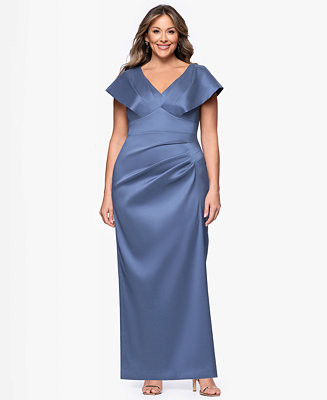 Plus Size V-Neck Long Dress | Macy's