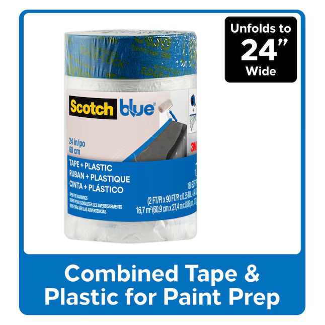 ScotchBlue 24-in x 90-ft Adhesive Premium Masking FilmItem #658778 |Model #PT2093EL-24 | Lowe's