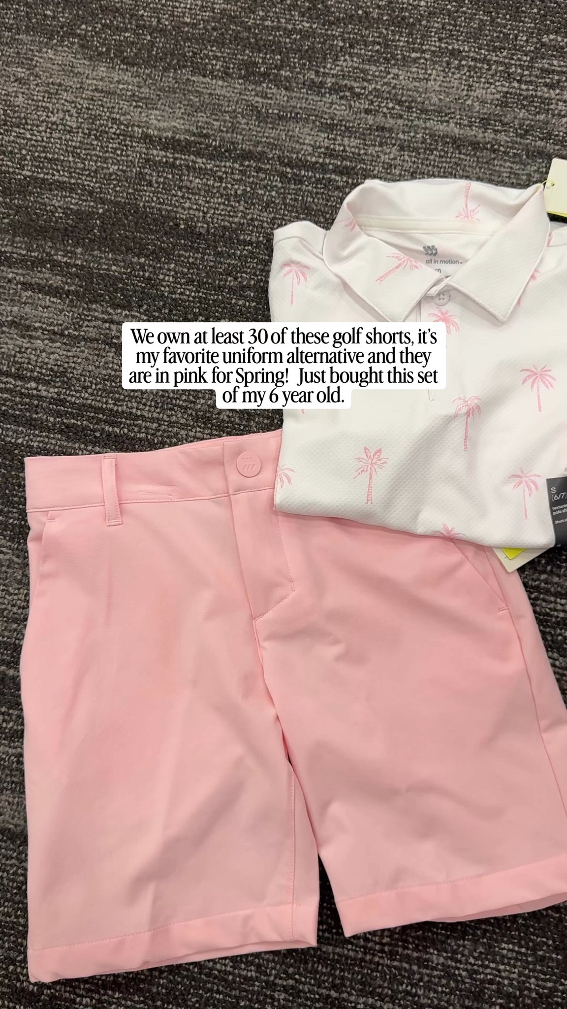 Target finds!  These golf shorts my boys live in, and pink just came out for Easter. I’m also loving these active polos The palm tree print is so good. Great Easter outfit for boys.

#BoysEasterOutfits #SpringOutfits #TargetStyle #TargetKids